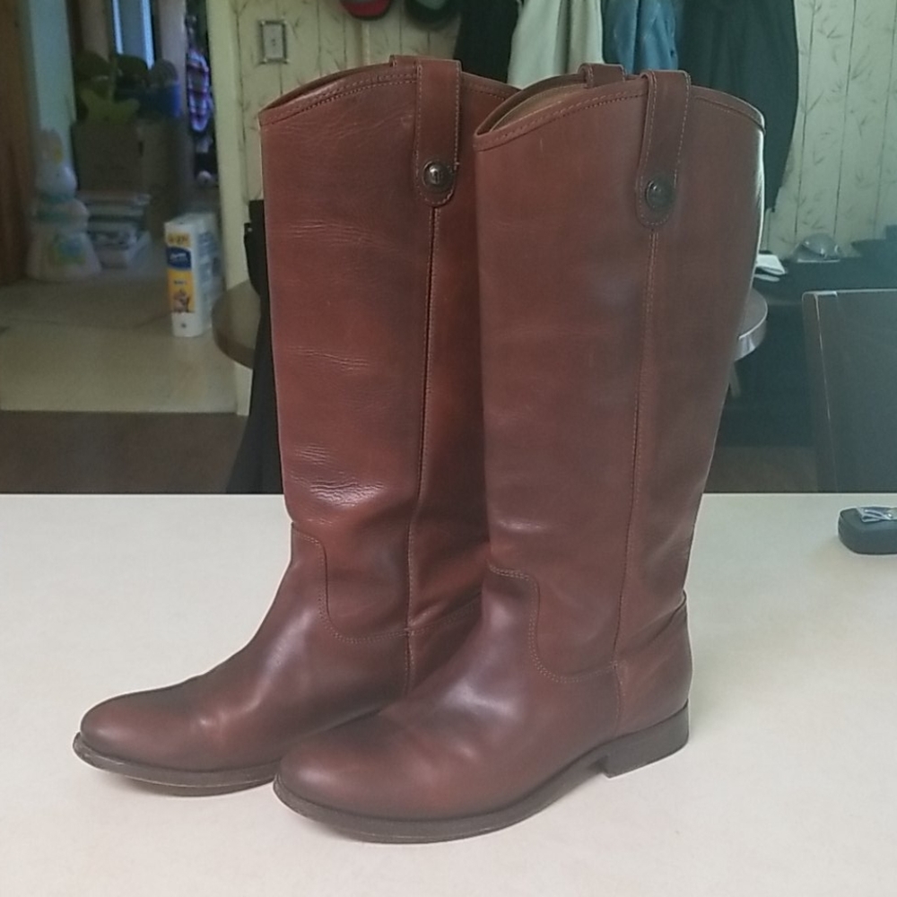 🎈SOLD🎈Frye Melissa Button Leather Boots 8.5 - Picture 1 of 12